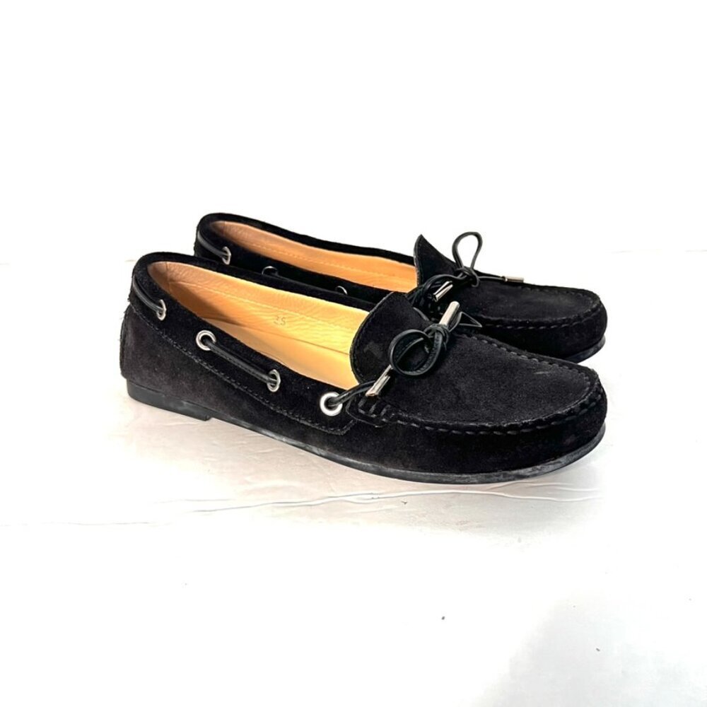 Tod's suede flat loafer shoes